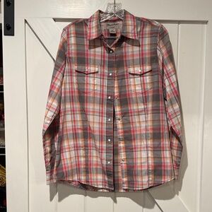 Wrangler Multicolor Plaid Button Down Shirt